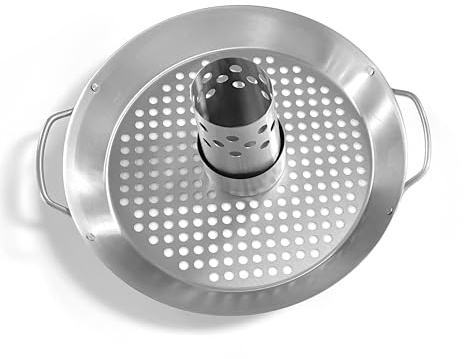 LITTLE BALANCE 3080, Rôtissoire à Poulet pour Barbecue, Support de Cuisson pour Barbecue, Récipient Amovible, Cône aromatique, Ø 31 cm, Tout INOX
