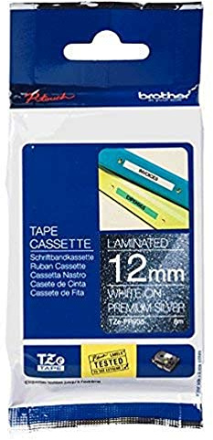 Brother TZe-PR935 - White print on premium glitter silver - Roll (1.2 cm x 8 m) 1 cassette(s) laminated tape - for P-Touch Cube Pro PT-P910BT