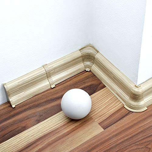 DQ-PP Außenecke 52mm PVC Schilfroh hell Laminatleisten Fussleisten aus Kunststoff Dekore