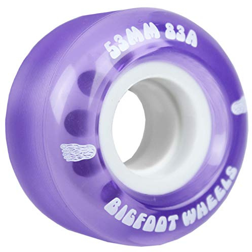 Bigfoot Wheels Skateboard Wheels 53mm 83A Soft Cruiser Filmer Wheels Purple (Set of 4)