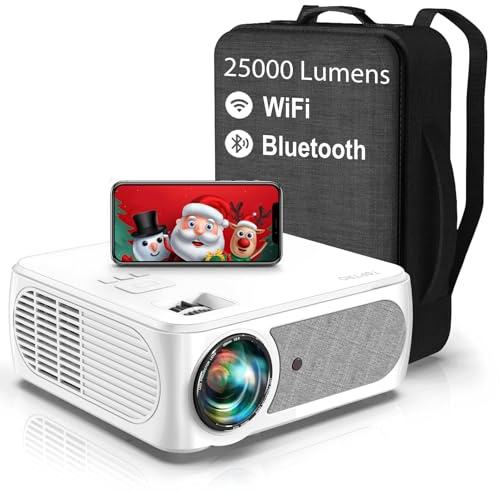 Proyector WiFi Bluetooth, 9500 lúmenes TOPTRO 1080P Full HD Proyector 4K, 5G WiFi, Zoom, Home Cinema Proyector portátil Compatible con iOS, Android, Android,