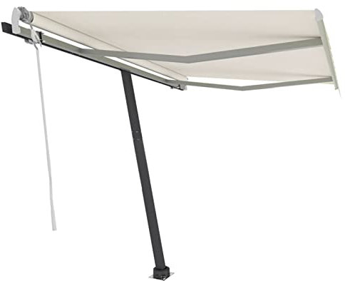 Gelenkarmmarkise Einziehbar mit LED, XIAOGUANG Balkon Markise, Sonnenschutz, Balkon überdachung, Sonnenmarkise, Terrassen-markisen, 300x250 cm Creme
