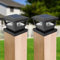 GEYUEYA Home 2 tapas solares para postes de 7 x 7, 8 x 8, 9 x 9, 10 x 10, para postes de vallas, iluminación de postes, luces de poste, IP65 para postes, vallas (tamaño: 7,6 hasta 10,1 cm), color