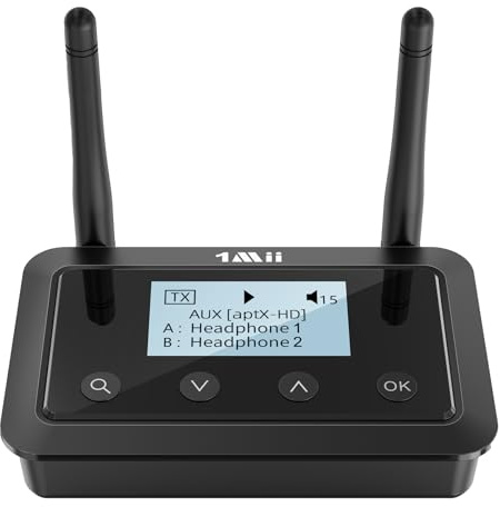 1Mii B03+ Bluetooth-sändare Mottagare för TV Hemstereo, Lång Räckvidd Bluetooth 5.3 Adapter för TV