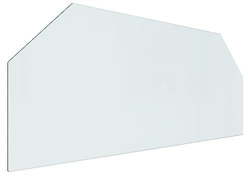 vidaXL Kaminofen Glasplatte Kaminplatte Kaminglas Ofenglas Bodenplatte Funkenschutzplatte Glasbodenplatte Kaminbodenplatte Sechseck 120x50cm