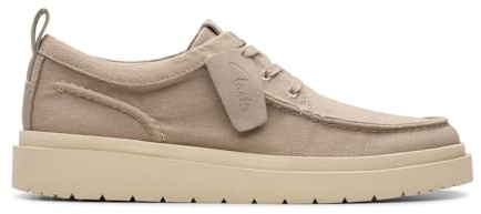 Clarks Polden Moc Mens Grey Canvas, 9