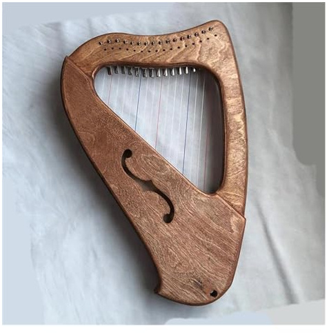 Anfänger harfe Tragbare Kleine Harfe Aus Holz Mit 16 Saiten Für Erwachsene Anfänger Bühnenaufführungen Praxis Professionelles Saiteninstrument Harfe(Brown)