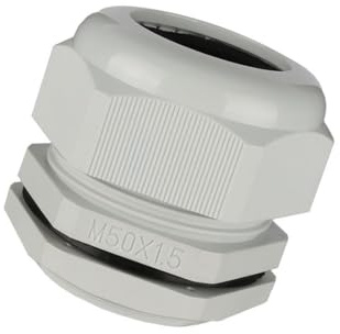 Unifizz 10Pcs M50 Cable Gland – Durable Threaded Wire Connector with Locknut for 32-38mm Dia Cable Wire, White
