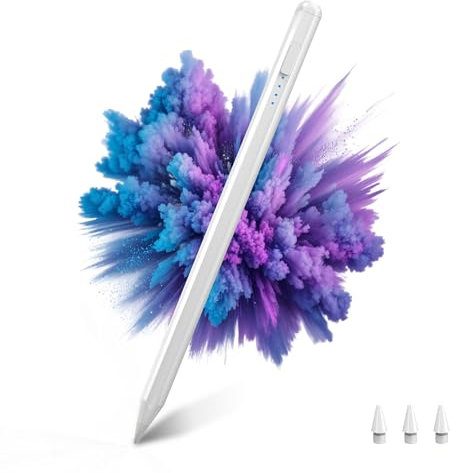 YISH Stylet Pencil pour iPad 2018-2025: Stylo avec Rejet de Paume, Détection d’Inclinaison et Longue Autonomie – Compatible iPad 6/7/8/9/10/11, Air 3/4/5/M2/M3, Mini 5/6, Pro M4/11″/12,9″/13″