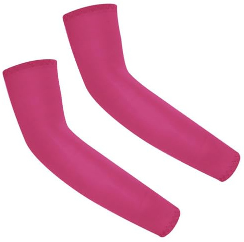 Anevous 1 paire de manchettes pour enfant, unisexe, manchons d'été, protège-bras anti-UV, manches de protection solaire, manchons de compression pour volley-ball, football, filles, garçons, Rose, M(8