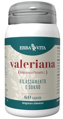 ERBA VITA Integratore Alimentare di Valeriana - 60 Capsule - Utile in caso di stanchezza fisica e mentale