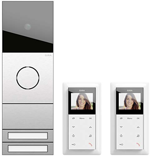 GIRA ZFH-Paket Video 2417000 Edelstahl System 106 Türsprech-Set 4010337033950