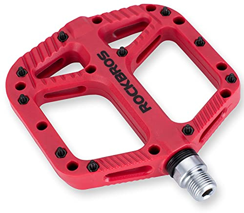 ROCKBROS Cykelpedaler Nylon Komposit Platta Pedaler 9/16 Mountainbikepedaler 3 Bärande Halksäker Vattentät Antidamm