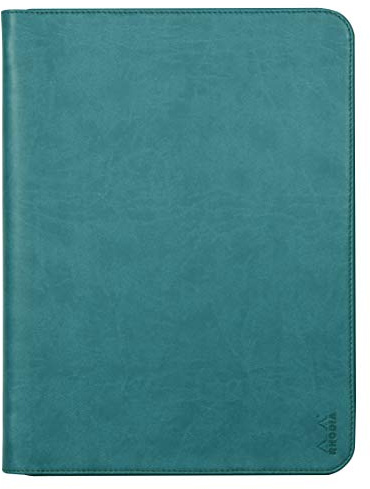RHODIA 168119C – Carpeta portadocumentos Rhodiarama Paon – para bloc de notas y cuadernos A4 o A4+ | Tamaño cerrado 25,5 x 34 cm – Funda para tablet – piel sintética