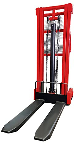 STIER Hydraulik-Stapler, Tragkraft 1000kg, Hubhöhe 2500mm, Qualitäts-Hydraulikpumpe, Profil-Stahlkonstruktion