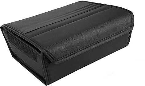 Asudaro Boîte de Rangement pour Siège Avant et Arrière en Cuir, Grande Capacité