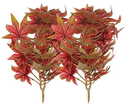 Alipis 3pezzi Rametti Di Foglie d Acero Artificiali Decorazioni Floreali Per Autunno Da Foglie Autunnali Simulate Per Composizioni e Decorazioni Del Ringraziamento