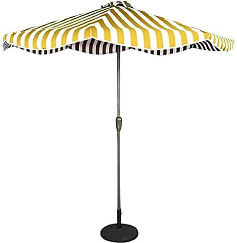 Sun Parasol Umbrella Garden 9ft/2.7m Outdoor Parasol Patio Striped Umbrella, for Garden, Deck, Backyard and Pool good