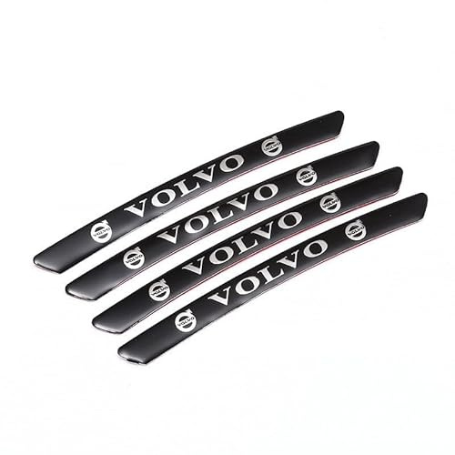 LICOME 4 Stück Auto Aufkleber für Volvo, Badge Emblem Aufkleber, Logo Abziehbilder Emblem Abzeichen Autoaufkleber Schriftzug Karosserie Emblem Zeichen Zubehör,A Black