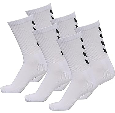 hummel Calcetines deportivos Fundamental para hombre, ideales para deporte y uso diario, gestión de la humedad, soporte para el arco del pie, 6 pares de calcetines, 41-45