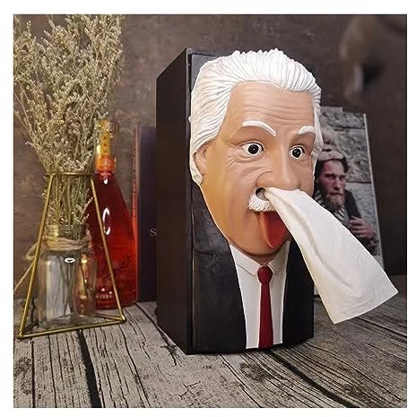 Kosmetiktücherbox Kreative Taschentuchbox for den Schreibtisch im Wohnzimmer, kreatives Basteln und lustige Dekorationen Taschentuchspender (Color : E)