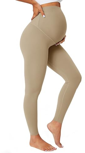 BAYDI Nudi High Waist Umstandsleggings Damen | Blickdicht, Weich und Elastisch, Lange Schwangerschaftshose, Praktische Taschen, Alltag, Freizeit und Zuhause