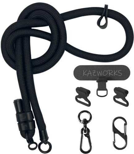 kazworks Cell Phone Lanyard Phone Strap Crossbody Thick Rope Phone Sling 47in-63in Adjustable