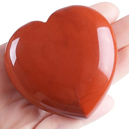 60 mm Groß Herz Kristalle Edelsteine Geschenke für Frauen, Reiki | AWARDSEN Heilsteine Handschmeichler Stein für Valentinstag Geburtstage Jahrestag Muttertag Thanksgiving Tag