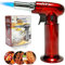Chalumeau de cuisine à flamme oxydrique portable avec verrouillage de sécurité réglable à gaz, convient pour la cuisine, la pâtisserie, le dessert, la crème cuite, le camping,
