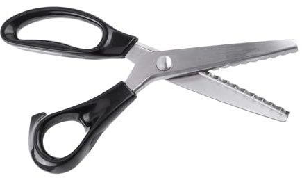 Acouto Zackenschere, Gezahnter Schnitt, Schneidern, Nähen, Basteln, Edelstahl, Spitze, Gewellte Zähne (7mm)