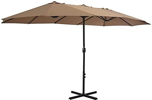 Sombrilla Sombrilla de jardín Sombrilla Sombrilla para exteriores Sombrilla, patio trasero y piscina-gris pardo, terraza grande Sombrilla voladiza para terraza compensada al aire libre de primera cali