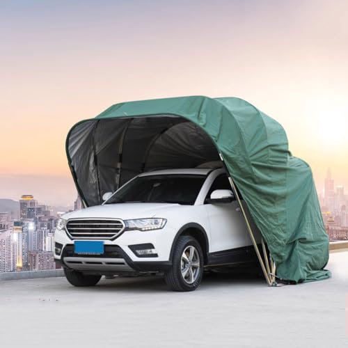 KLYDBMYT Carport Pieghevole, Tenda da Sole per Uso Domestico, Garage Mobile con Protezione Solare per Esterni, Facile da installare, per Vari Modelli, Verde