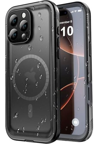 SPORTLINK Funda para iPhone 16 Pro Max Impermeable - 360 Grados Antigolpes Militar Protector[Compatible con MagSafe] [Control de Cámara] [IP68 Waterproof] Carcasa con Pantalla/Camara Proteccion - 6,9