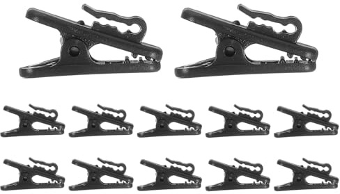 sourcing map 12 clip per cavo cuffie da 2,4 cm di lunghezza, piccoli morsetti per cavo auricolari, tappi per le orecchie, clip per abbigliamento, morsetti per microfono, per cavo rotondo da 1,5 mm di