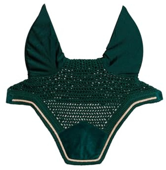 Kentucky Horsewear - Wellington Ohrenhaube - Samt - Smaragd - Für Pony