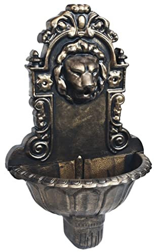 Wenjingqi-48222 Wandbrunnen mit Löwenkopf, Bronzefarben
