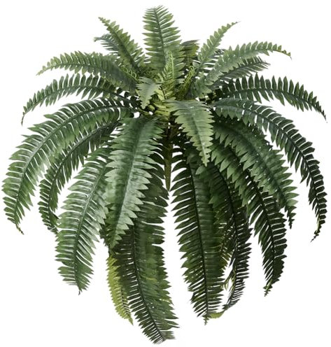 VeriNatural Set de 1 Helechos Artificiales Grandes 122cm-33 Hojas por Plantas Artificiales Decorativas Resistentes a Rayos UV-Plantas Falsas para Interior y Exterior de Hogar,Jardín,Mesa,Salón,VN141