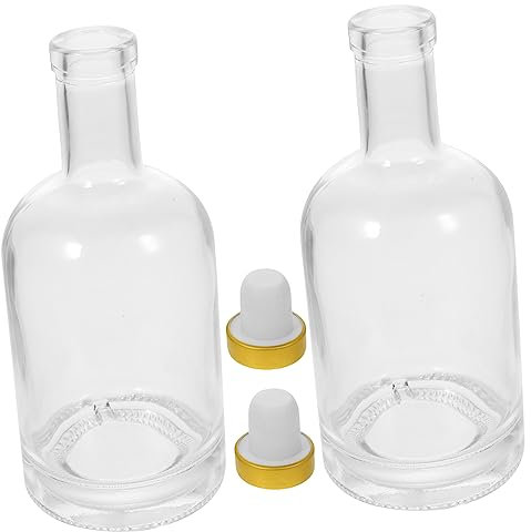 ABOOFAN Copa Botella De Vino 500ml Botella De Licor De Vidrio Grueso 2 Unidades