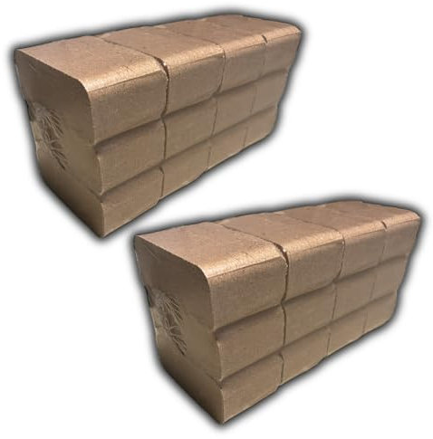 24 RUF Briquettes 20kg Heat Bricks - Sustainable Compressed Wood Eco Friendly Blocks - For Stoves Log Fire Stove Wood Burners Fireplaces BBQ Firepits Grills - Easy to Store