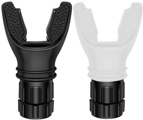 2Pack Breathing Trainer, Lungentrainer Sport Atemtrainer für die Lunge Leichtes Trainingsgerät Lung Trainer Mit Elnstellbaren Widerständen Zur Verbesserung Der Lungenkapazität (Schwarz+Weiß)