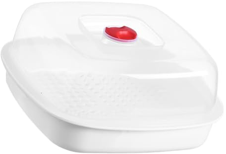 BESTYASH Vaporera para Microondas de Alta Temperatura Tapa para Cocinar al Vapor para Hacer Dumplings Vaporera Práctica para Pescado y Arroz Placa Versátil para Cocinar al Vapor