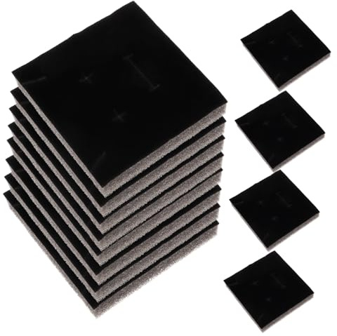 IMIKEYA Insertos Protección Superior y Ajuste Estable 20 de Esponja para Caja de Joyería Negra para Organizador de Anillos en Caja de Almacenamiento de Joyas