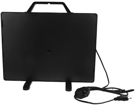 Angoily Chauffage pour Poulailler Portable avec Contrôle Température Automatique Plaque Chauffante Étanche pour Poussins Chiens et Petits Animaux Hiver Noir