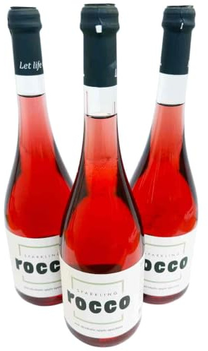 Sparkling Rocco Alkoholfreier Apfelaperitif 3×0,75L – Südtiroler rotfleischige Äpfel – Fein perlender Aperitivo aus Italien – 0,0% Vol. – Elegante Alternative zu Sekt & Prosecco