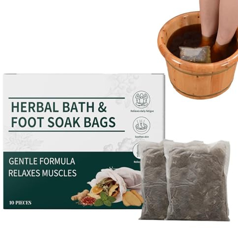 Sacca Pediluvio 10 Pezzi Confezione Rilassante Naturale A Vegetale | Set per Pediluvio Per Casa Attenuare Fatica Equilibrare Umidità Rilassante Antifreddo