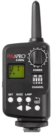 Pixapro 2.4GHz Wireless Radio Flash Control Photography Lighting Video Light Studio LED Filming Kit Recording Camera Photo Light Trigger 16 Channel Cross Compatible