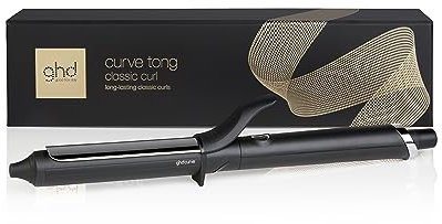 ghd Curve Classic Curl Tong - 26 mm Medium Barrel, Creates Classic Bouncy Curls or Loose Romantic Waves, Ultra-Zone Technology With Optimum Styling Temp 185ºC, Protective Cool Tip, Auto Sleep Mode