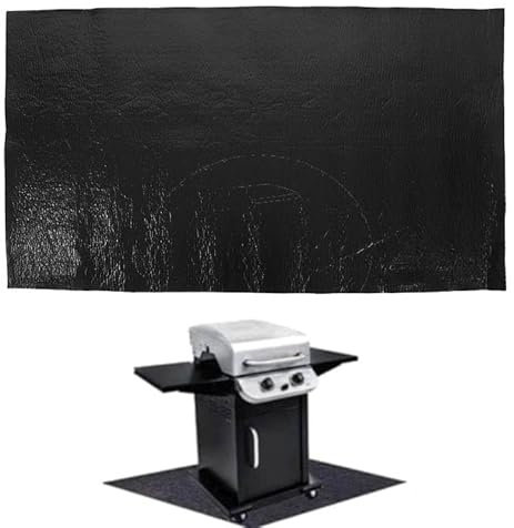 BBQ Grillmatte, Bodenschutzmatte, Hitzebeständige Grillmatte Gasgrill Spritzermatte Matte Hinterhofboden Schutzdecke Outdoor BBQ Matte Geeignet für Grill Gasofen