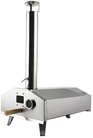 NJ Outdoor Pizza Oven Wood Fired Stainless Steel Portable Camping Pizza Stone Thermometer