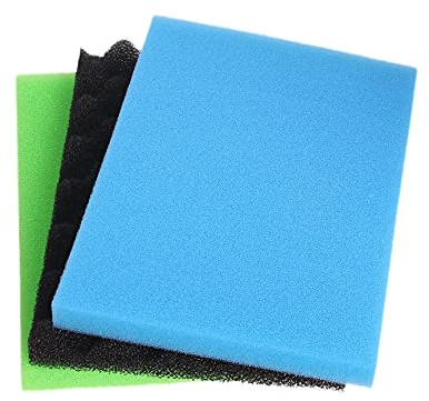 INGVIEE Kompatibel Schaumstoff Filterschwamm Set für Blagdon Mini-Pond 4500L und 6000L Modell (1x Schwarz Grob, 1x Grün Mittel, 1x Blau Fein)
